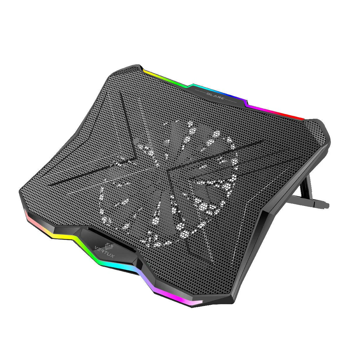 Vertux Glare Quiet Cooling Laptop Stand with Rainbow LED Lights