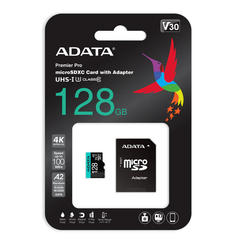 ADATA Premier Pro microSDXC UHS I Memory Card SD 6.0 Adapter Included