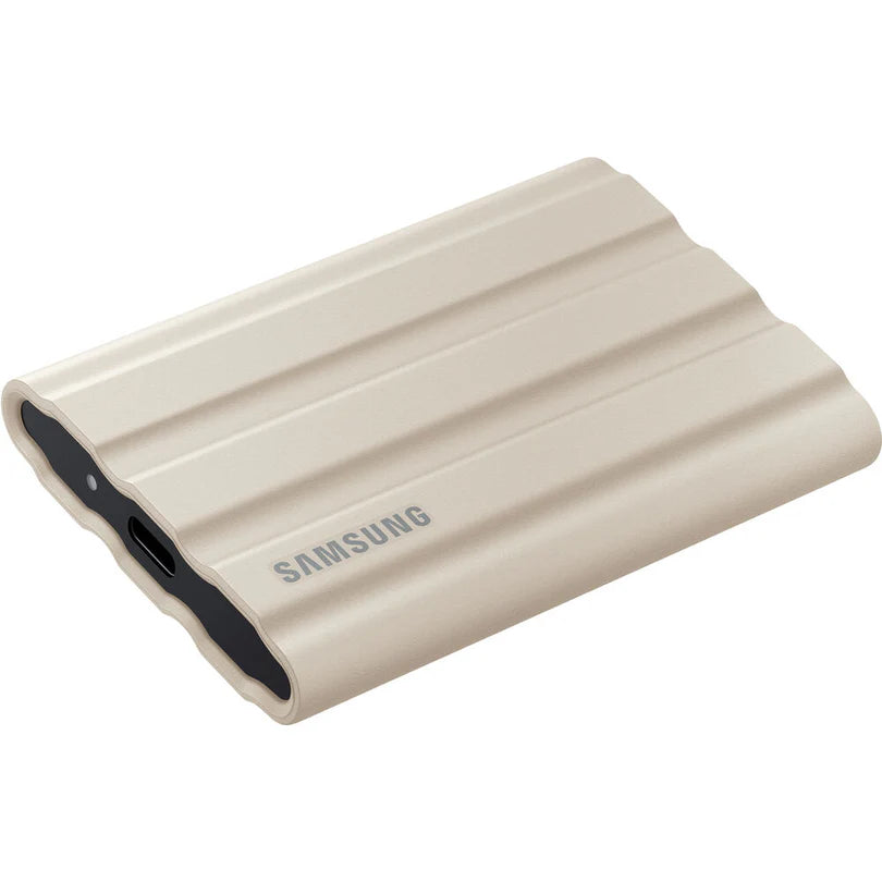 Samsung T7 Shield portable SSD rear side detail
