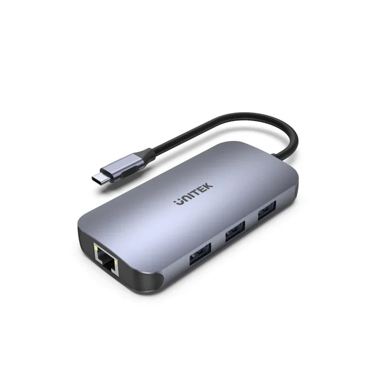 Unitek D1071A USB C Hub 9 in 1 HDMI RJ45 100W PD
