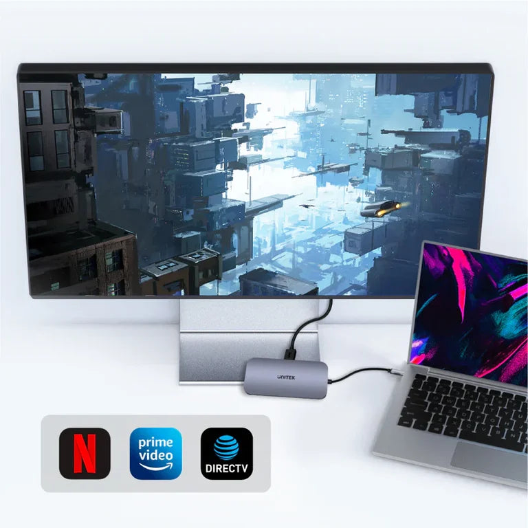 Unitek D1071A USB C Hub 9 in 1 HDMI RJ45 100W PD