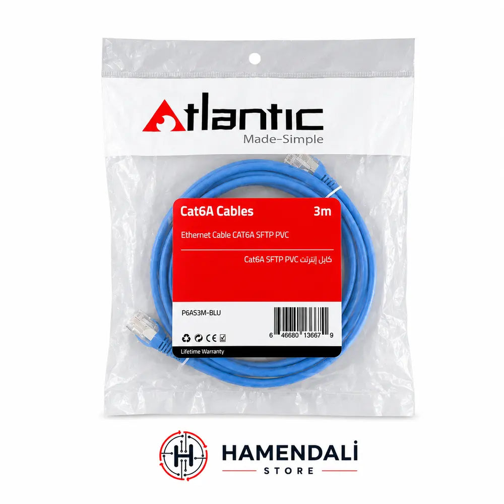 Atlantic CAT6A STP Ethernet Patch Cable