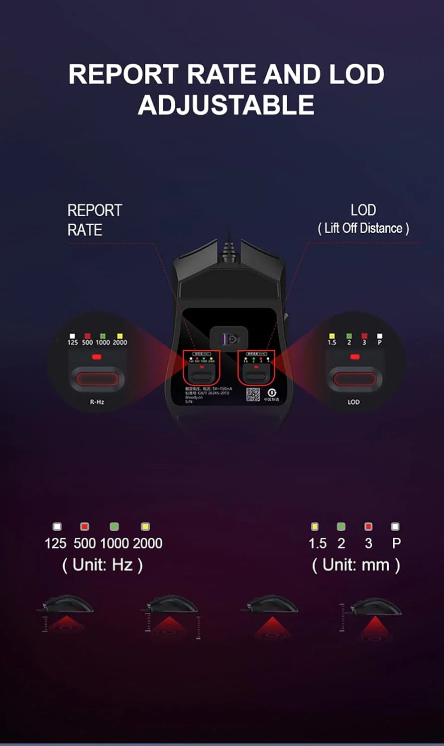 Bloody L65 Max Honeycomb Lightweight Wired Gaming Mouse