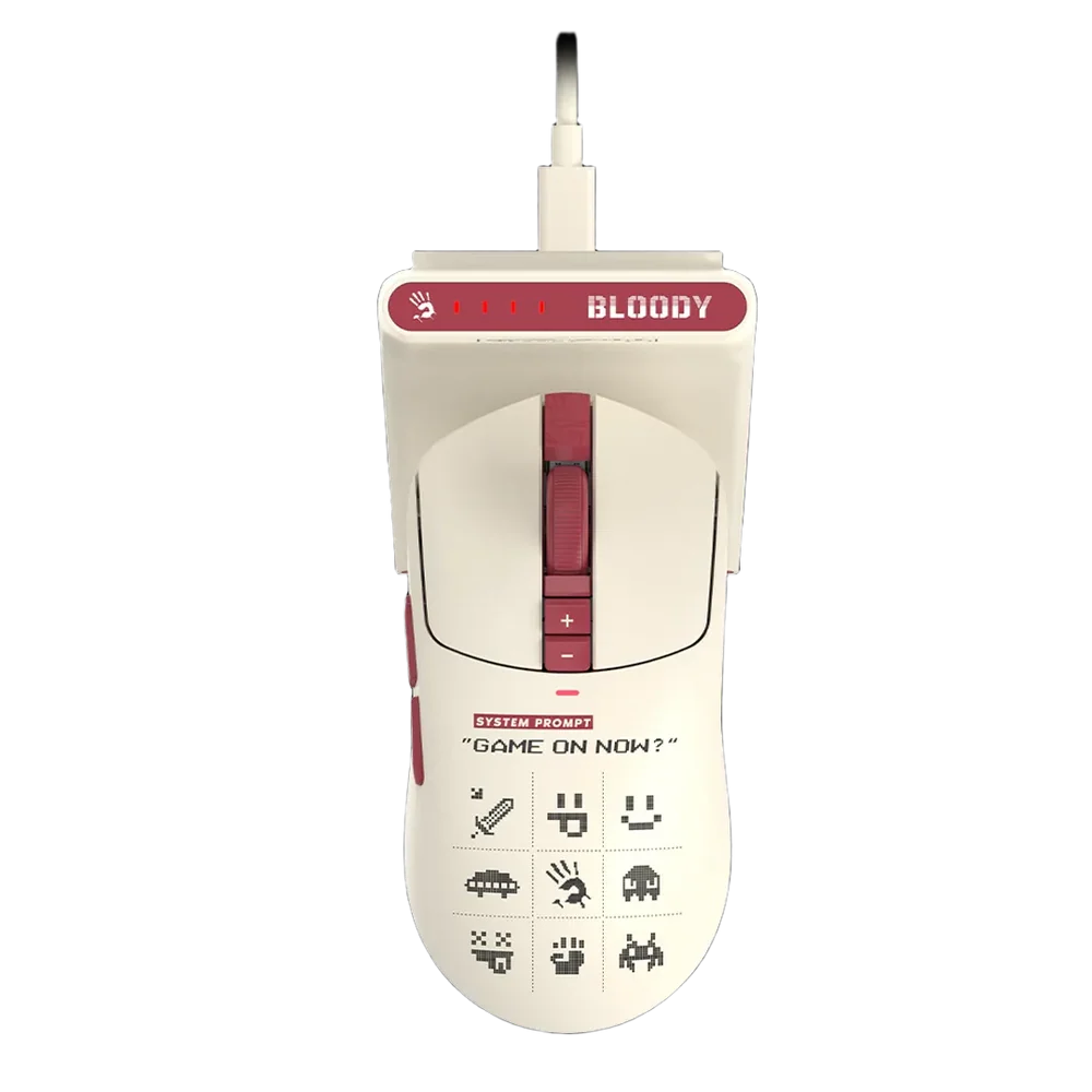 Bloody R72 Ultra Duo Pixels Red Dual Mode Wireless Gaming Mouse