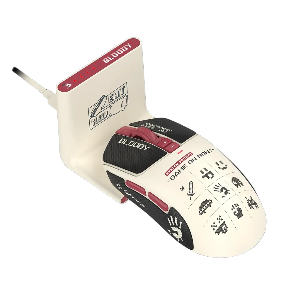 Bloody R72 Ultra Duo Pixels Red Dual Mode Wireless Gaming Mouse