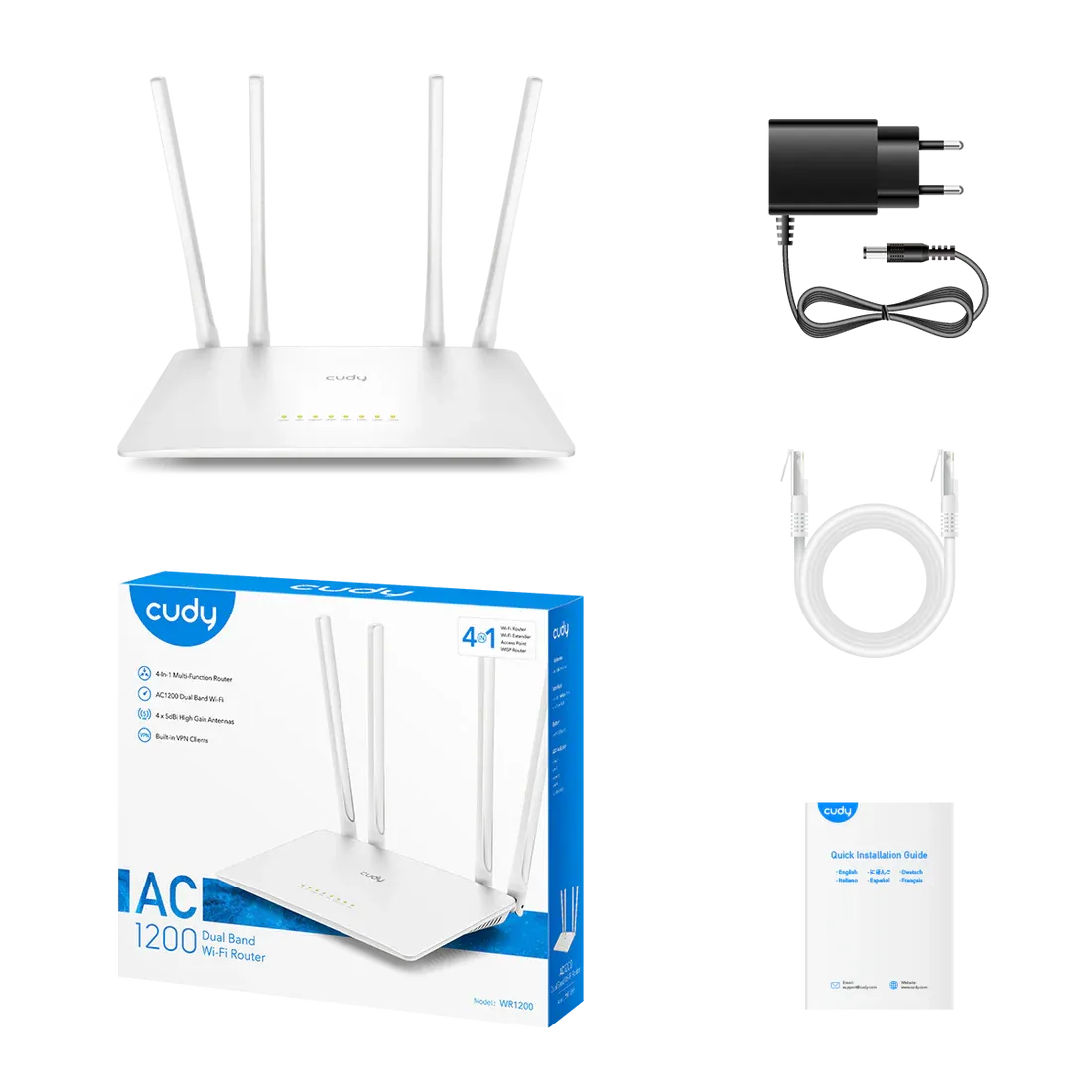 Cudy WR1200 AC1200 Dual-Band Wi-Fi Router