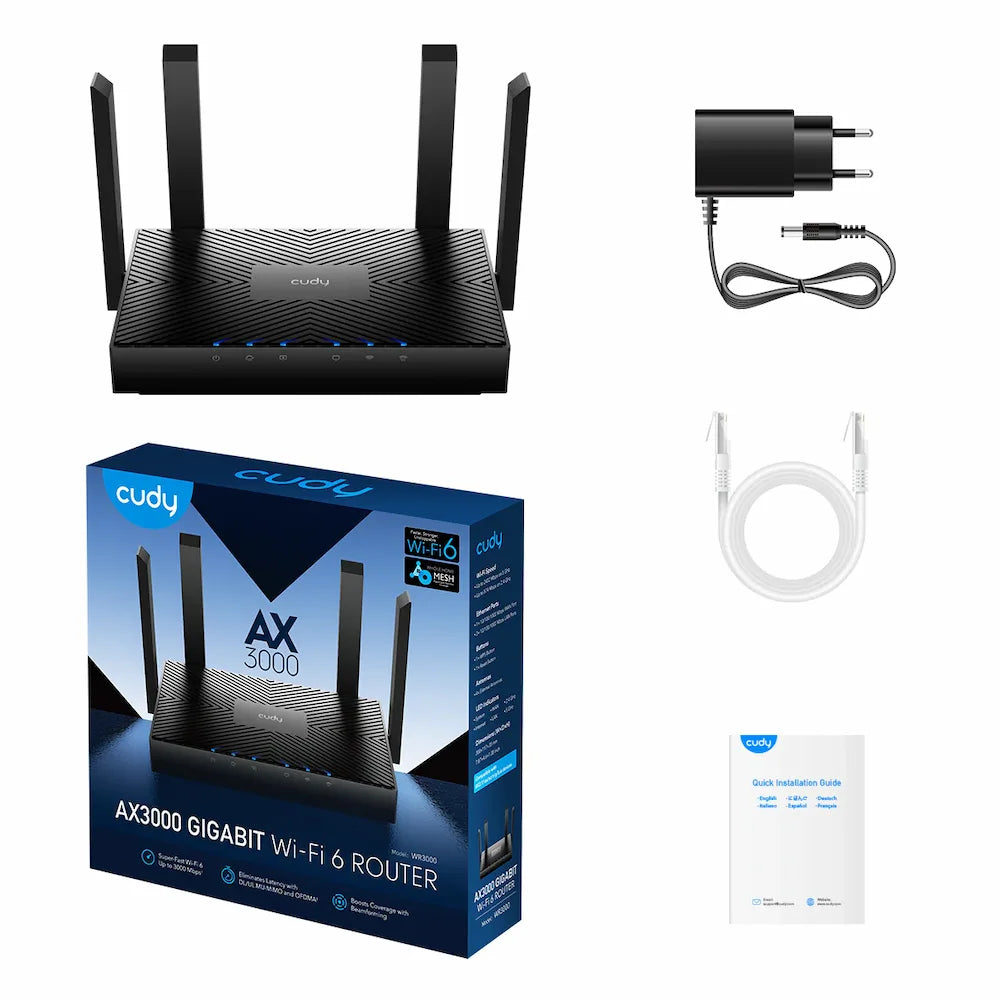 Cudy WR3000 2.0 AX3000 Mesh Wi-Fi 6 Router