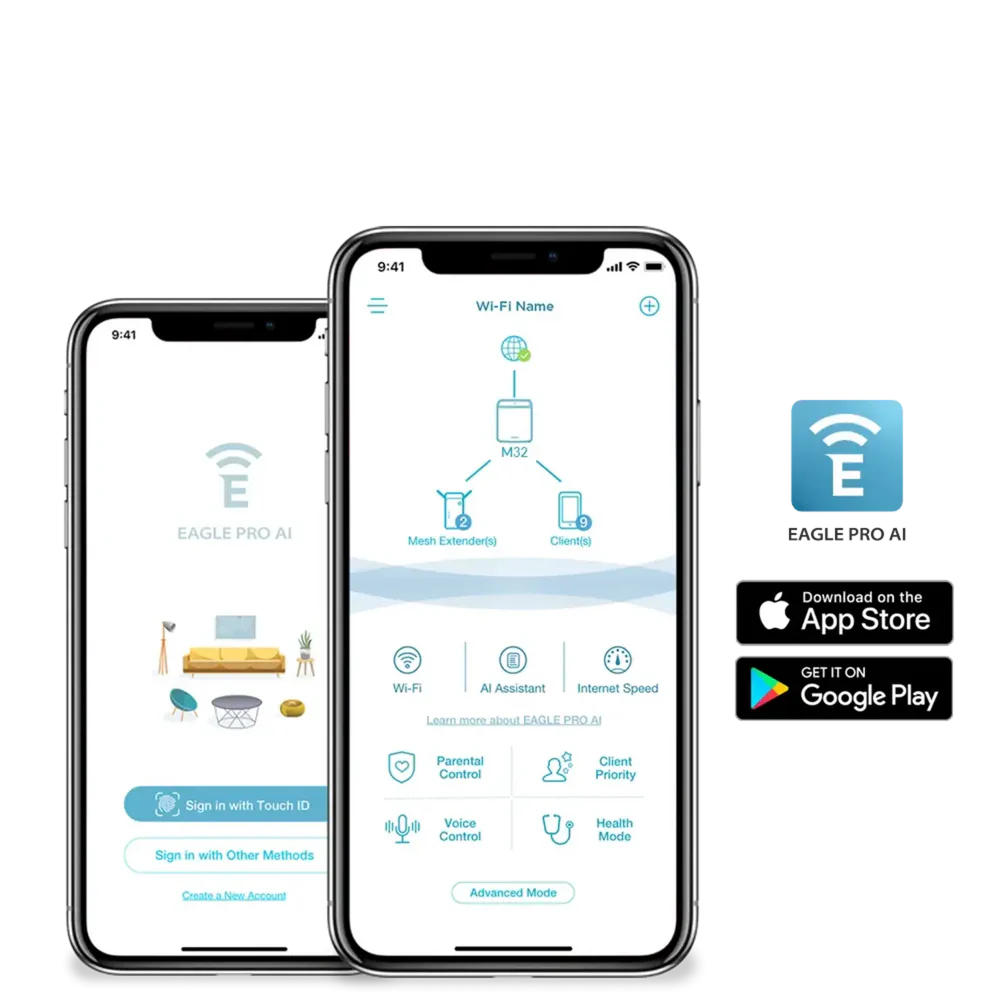 D-Link EAGLE PRO AI M32 AX3200 Wi-Fi 6 Mesh Router (3-Pack)