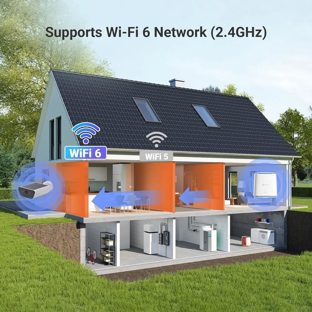 EZVIZ CB5 4K 8MP Solar-Powered Wi-Fi 6 Outdoor Security Camera