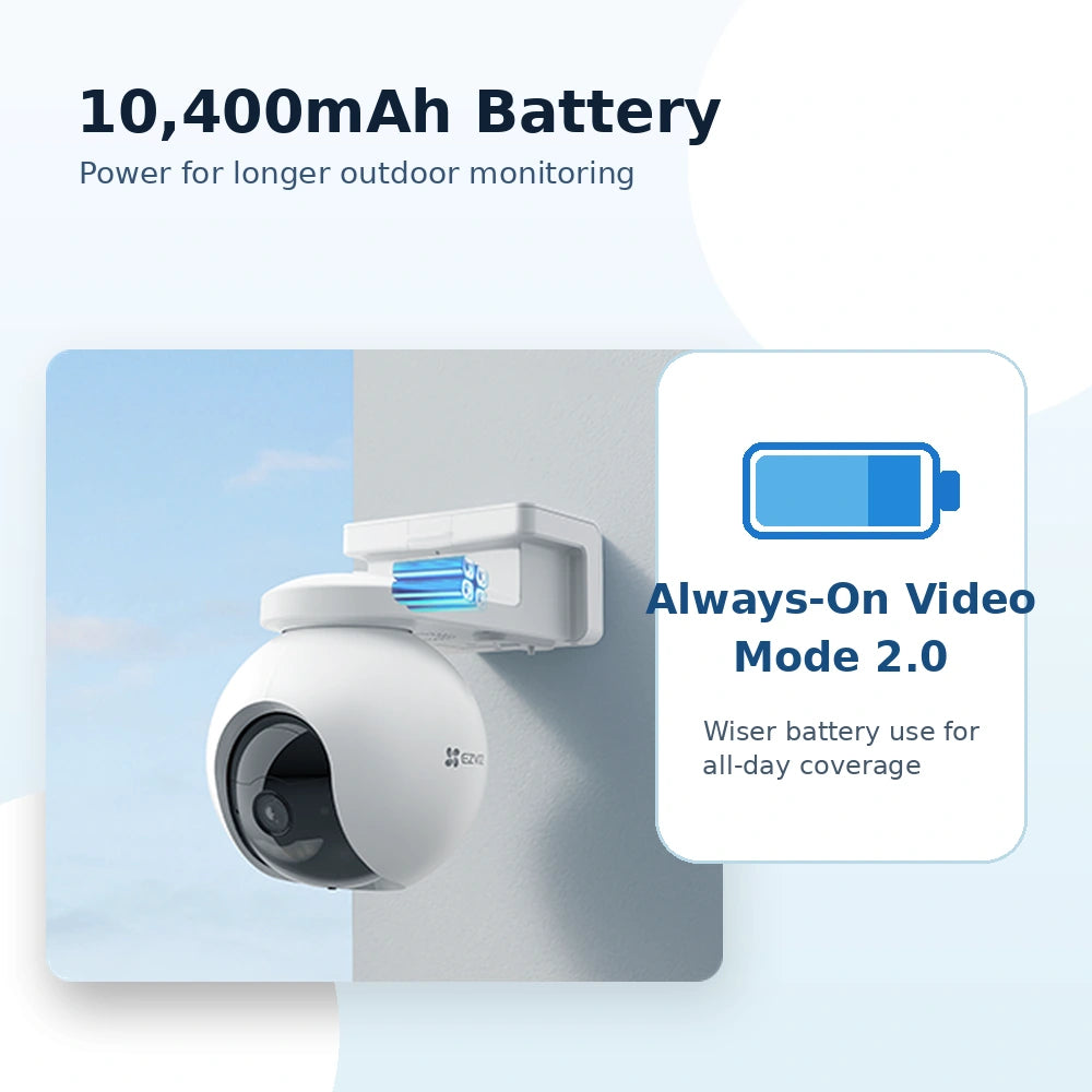 EZVIZ EB8 Pro 4G 4K Pan/Tilt Battery Security Camera