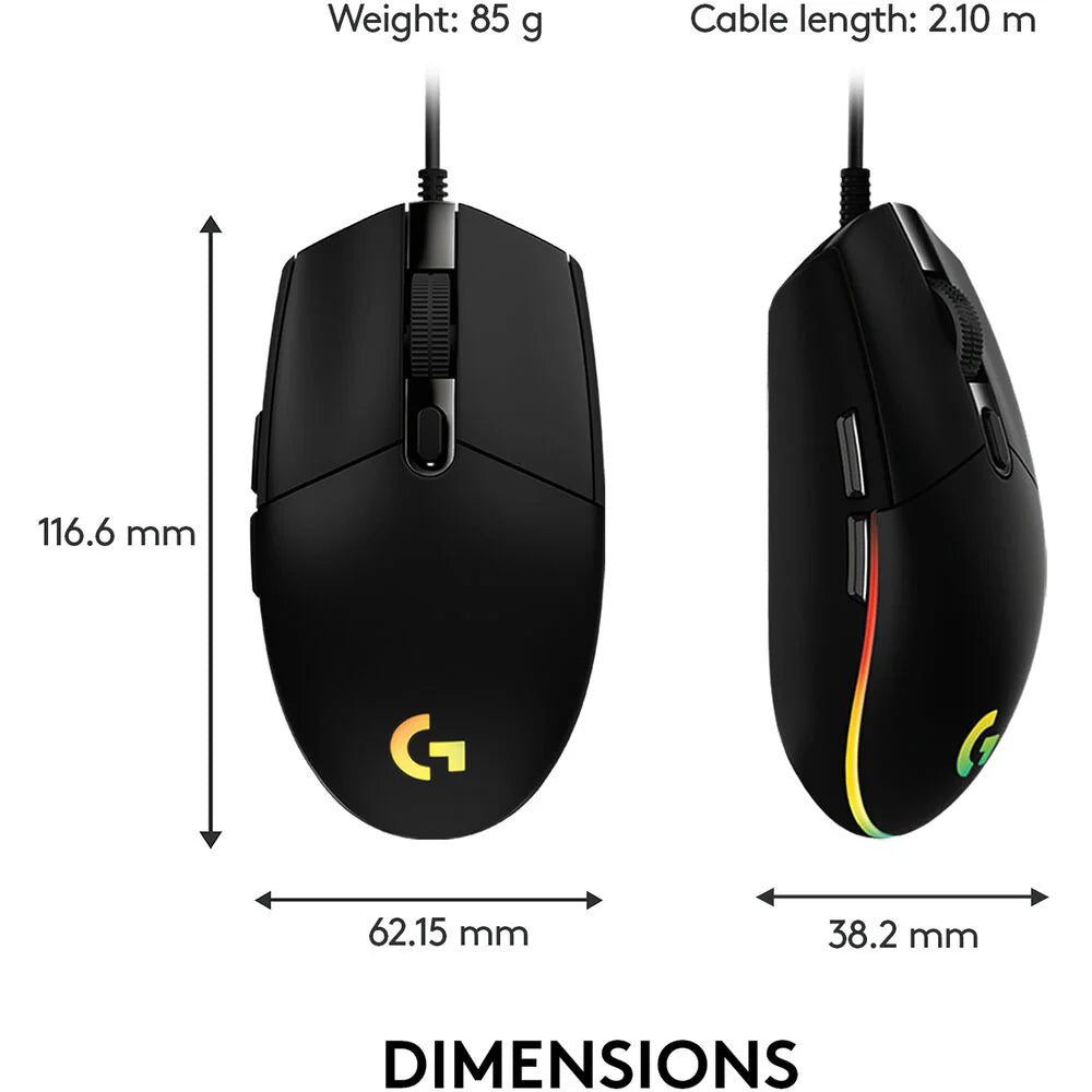 Logitech G203 LIGHTSYNC RGB 6 Button Gaming Mouse
