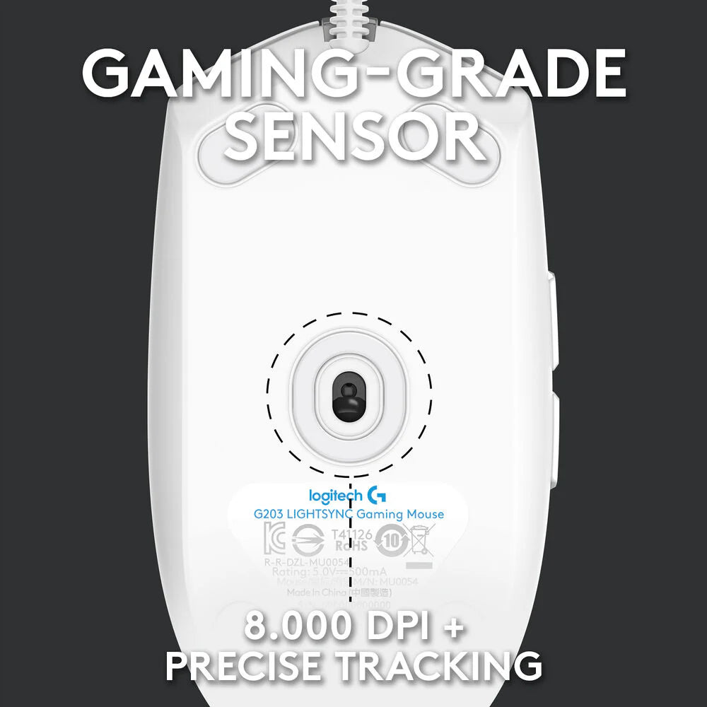 Logitech G203 LIGHTSYNC RGB 6 Button Gaming Mouse