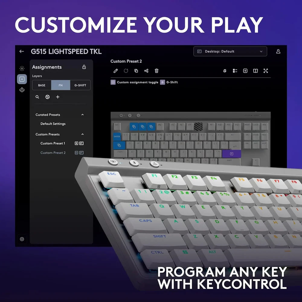 Logitech G515 LIGHTSPEED TKL Wireless Low-Profile Mechanical Gaming Keyboard