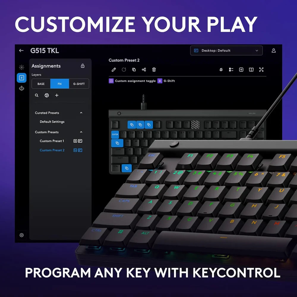 Logitech G515 TKL Wired Low-Profile Mechanical Gaming Keyboard