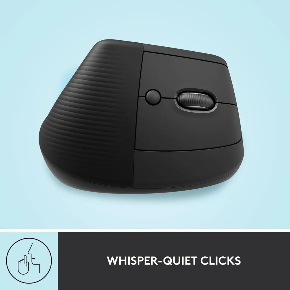 Logitech Lift Vertical Ergonomic Wireless + Bluetooth Mouse