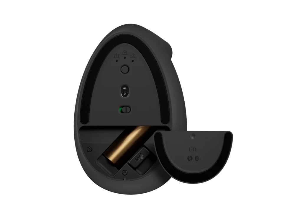 Logitech Lift Vertical Ergonomic Wireless + Bluetooth Mouse