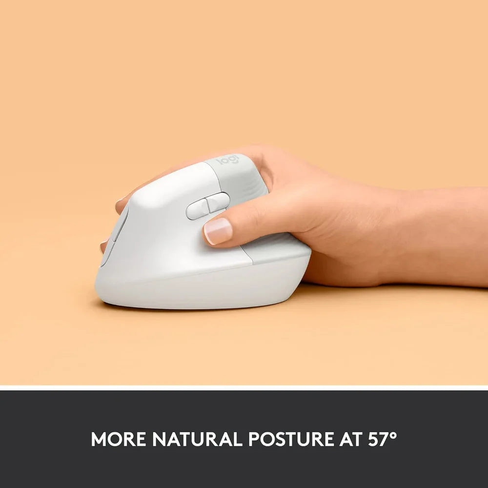 Logitech Lift Vertical Ergonomic Wireless + Bluetooth Mouse