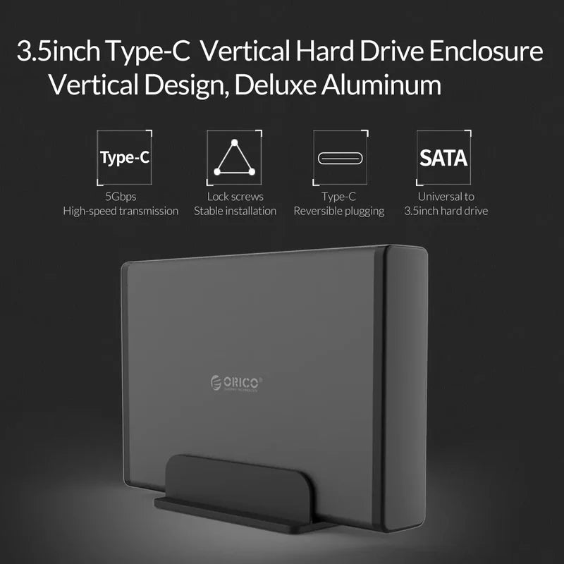 ORICO 3.5 inch Aluminum External Hard Drive Enclosure 7688U3