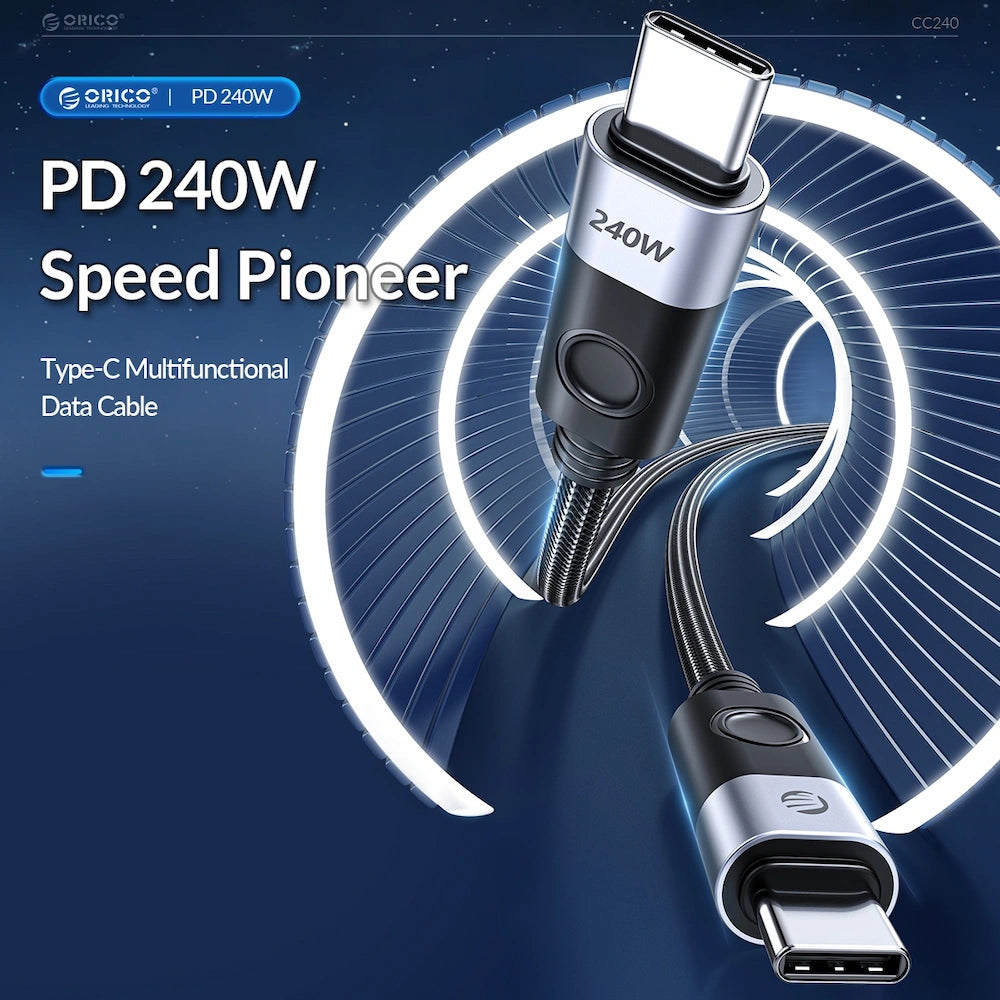 ORICO CC240-40 1.5m PD 240W USB4 40Gbps Type-C Data Cable