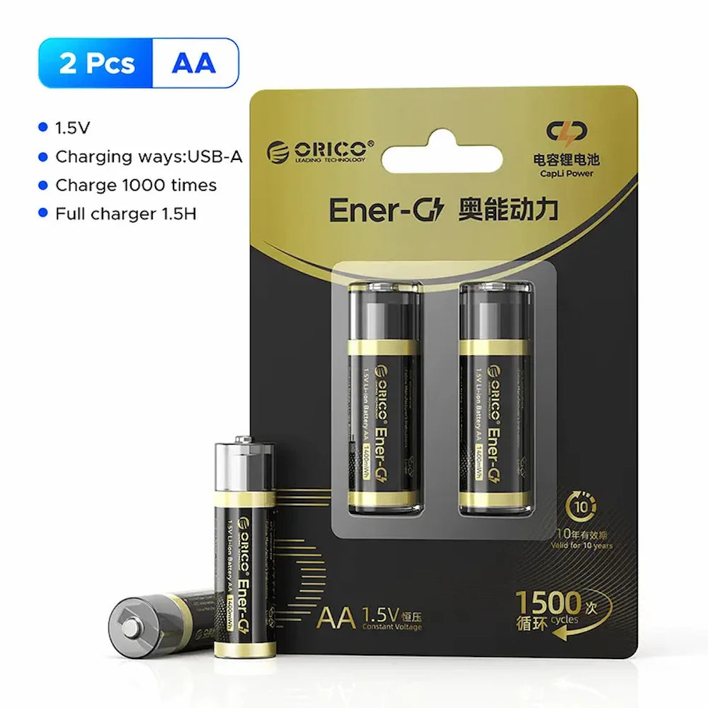 ORICO Ener-G EG5A 1.5V USB-A Rechargeable AA Batteries
