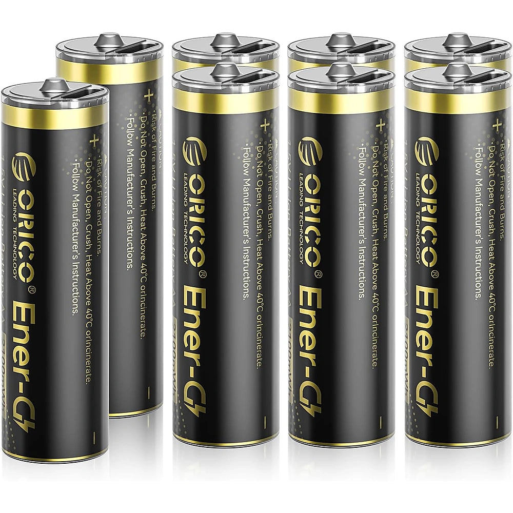 ORICO Ener-G EG5C 1.5V USB-C Rechargeable AA Batteries 8-Pack