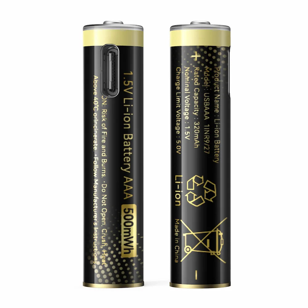 ORICO Ener-G EG7C 1.5V USB-C Rechargeable AAA Batteries 2-Pack