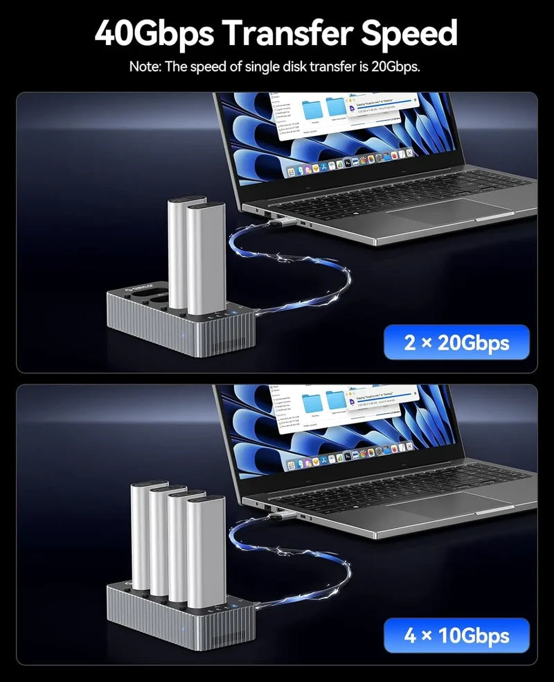 ORICO IT48N-C 4-Bay USB4 M.2 NVMe SSD Duplicator