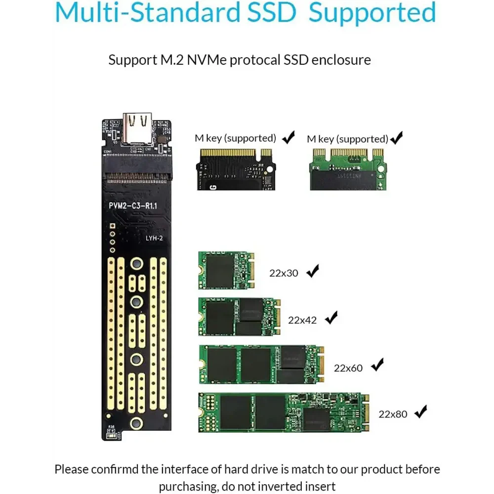 ORICO TCM2-C3 M.2 NVMe SSD Enclosure