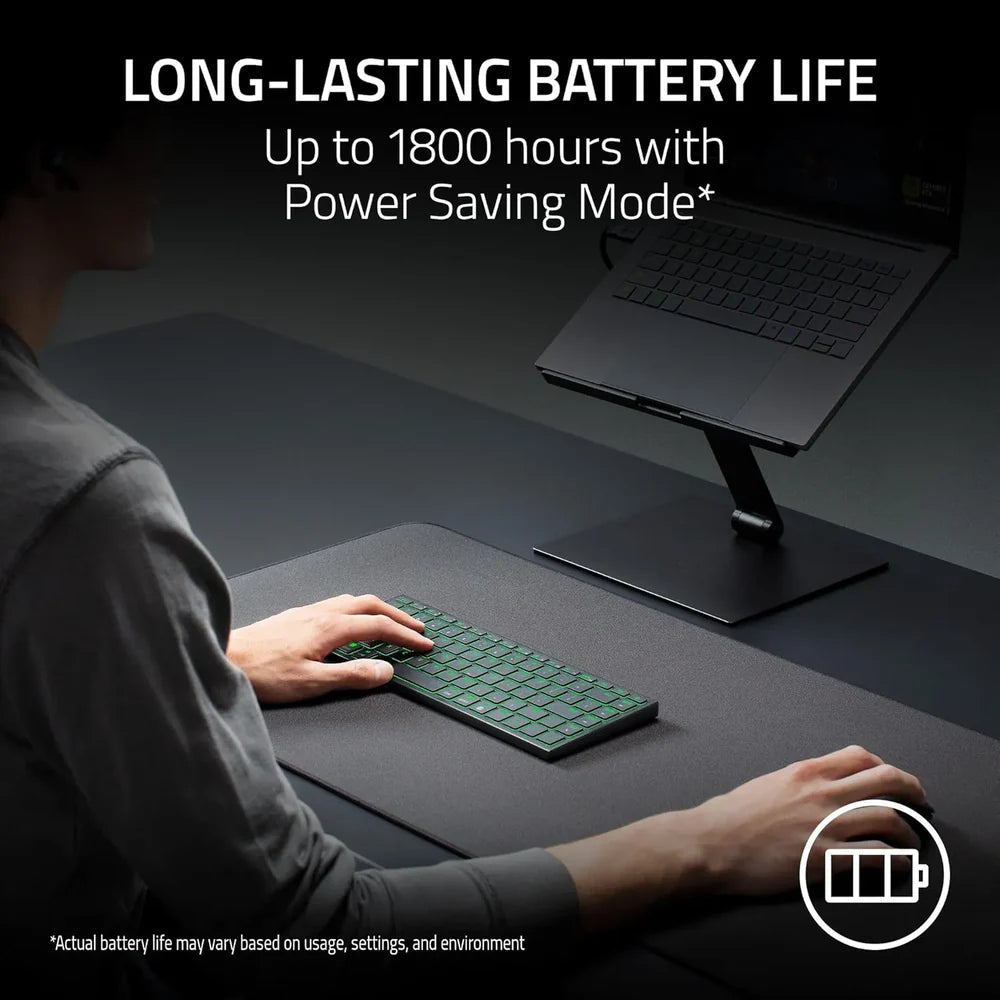 Razer Joro Portable Bluetooth Multi-Pairing & Wired Gaming Keyboard with AI-Hotkey