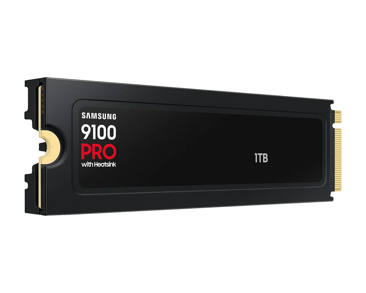 Samsung 9100 PRO 1TB PCIe Gen5 NVMe SSD with Heatsink