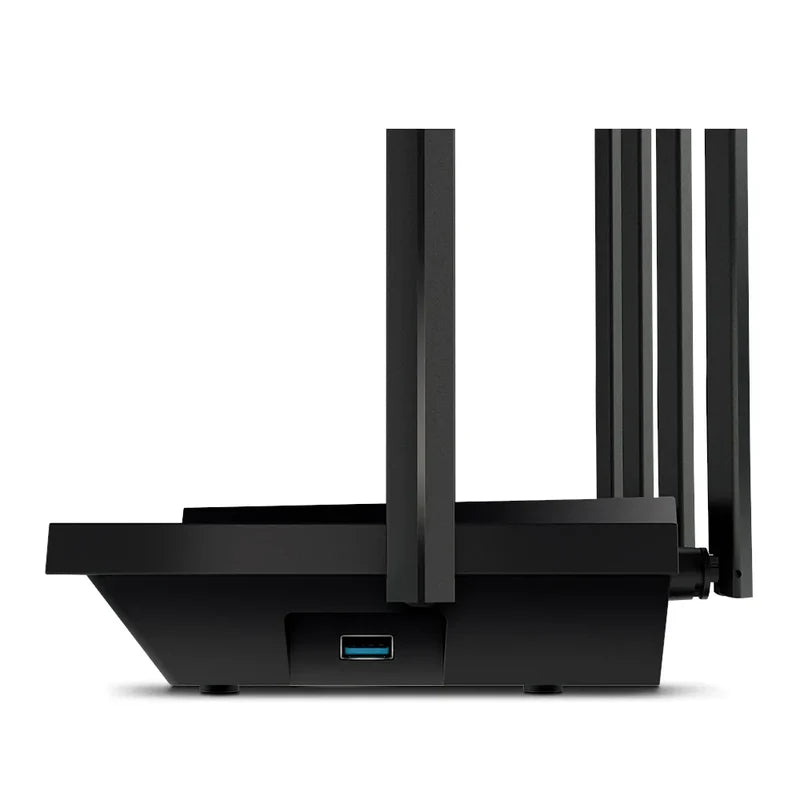 TP-Link Archer AX73 AX5400 router angled side profile