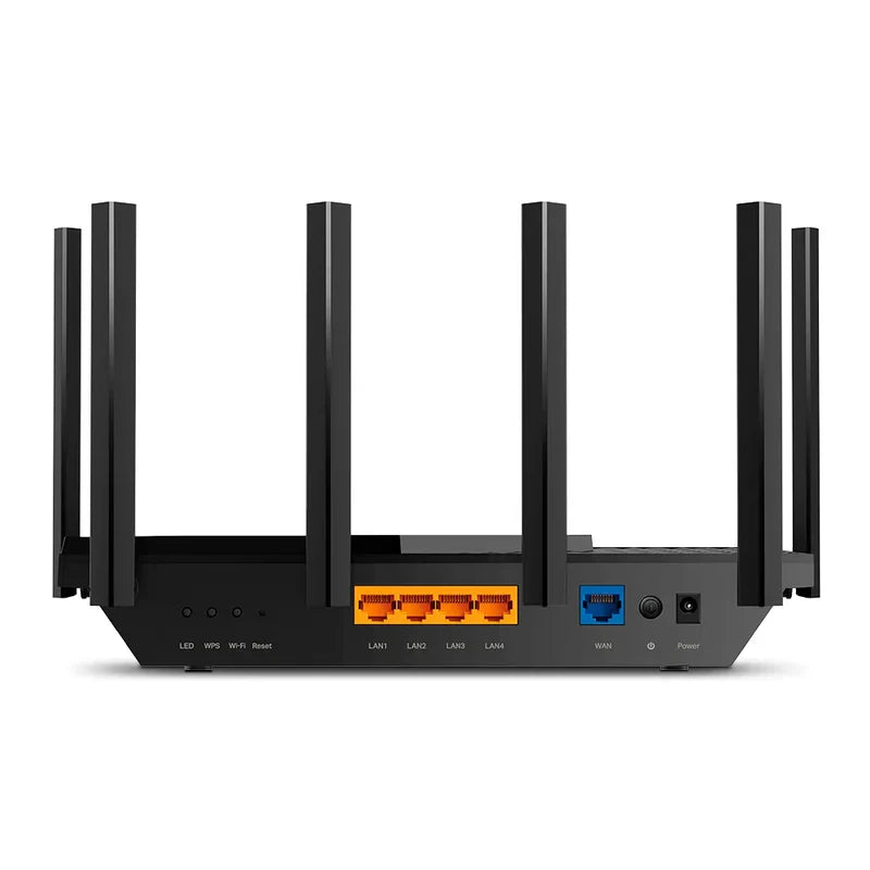 TP-Link Archer AX73 rear gigabit ports close-up image