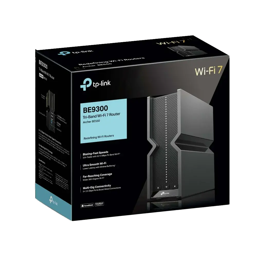 TP-Link Archer BE550 BE9300 Tri-Band Wi-Fi 7 Router