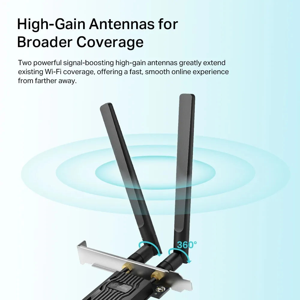 TP-Link Archer TX20E AX1800 AX1800 Wi-Fi 6 Bluetooth 5.2 PCIe Adapter