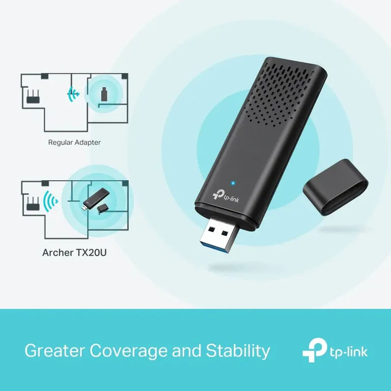 TP-Link Archer TX20U Plus AX1800 USB Wi-Fi 6 Adapter