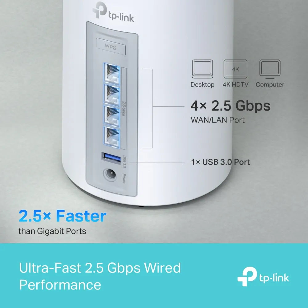 TP-Link Deco BE65 BE9300 WiFi 7 Mesh 1-Pack