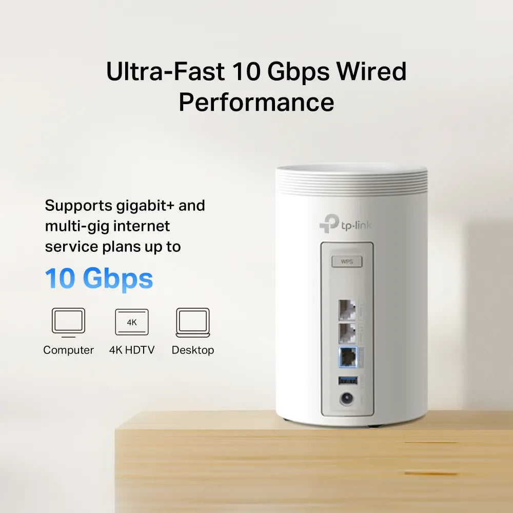 TP-Link Deco BE68 BE14000 Tri-Band Wi-Fi 7 Mesh System (3-Pack)