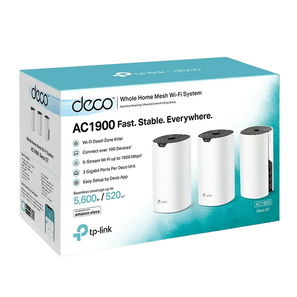 TP-Link Deco S7 AC1900 (3 Pack) Mesh WiFi System