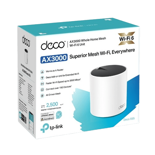 TP-Link Deco X55 AX3000 1 Pack Mesh WiFi 6 system 