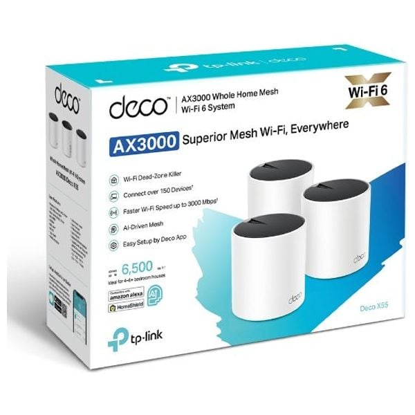TP-Link Deco X55 AX3000 3 Pack Mesh WiFi system
