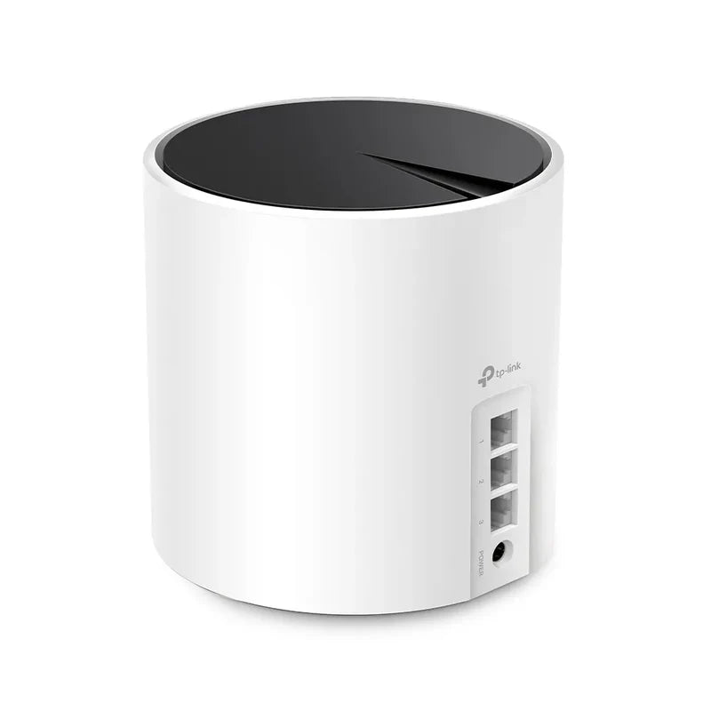 TP-Link Deco X55 triple gigabit ports close-up

