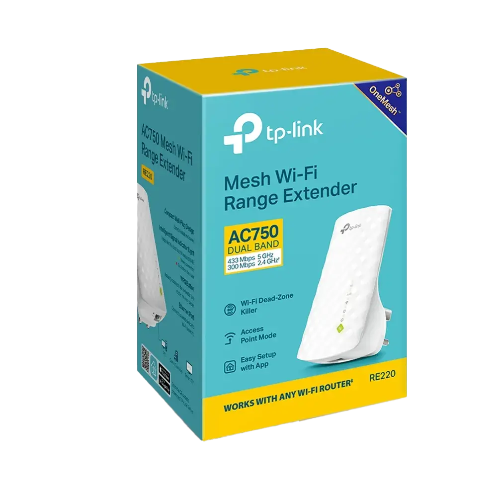 TP-Link RE220 AC750 Mesh Wi-Fi 5 Range Extender
