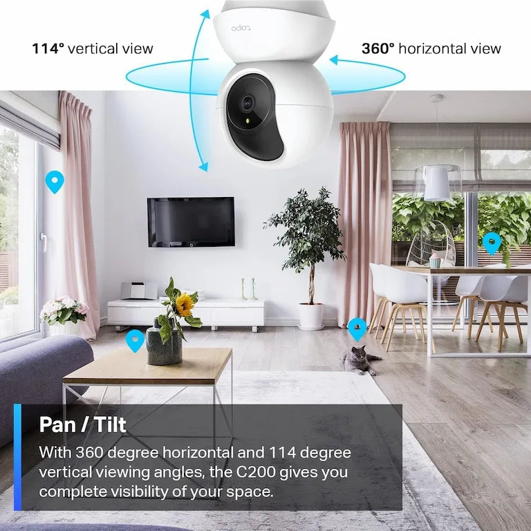 TP Link Tapo C200 Pan Tilt Home Security WiFi Camera