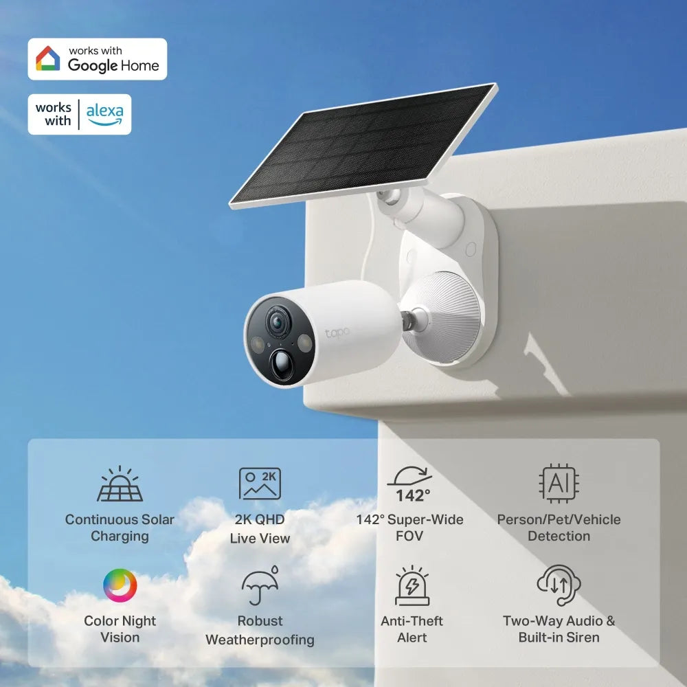 TP-Link Tapo C425 KIT 2K QHD 4MP Solar-Powered Security Camera Kit