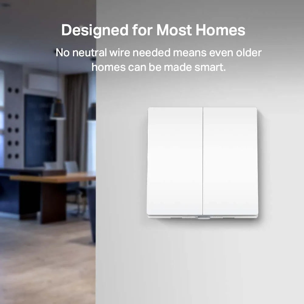 TP-Link Tapo S220 Smart Light Switch 2-Gang 1-Way