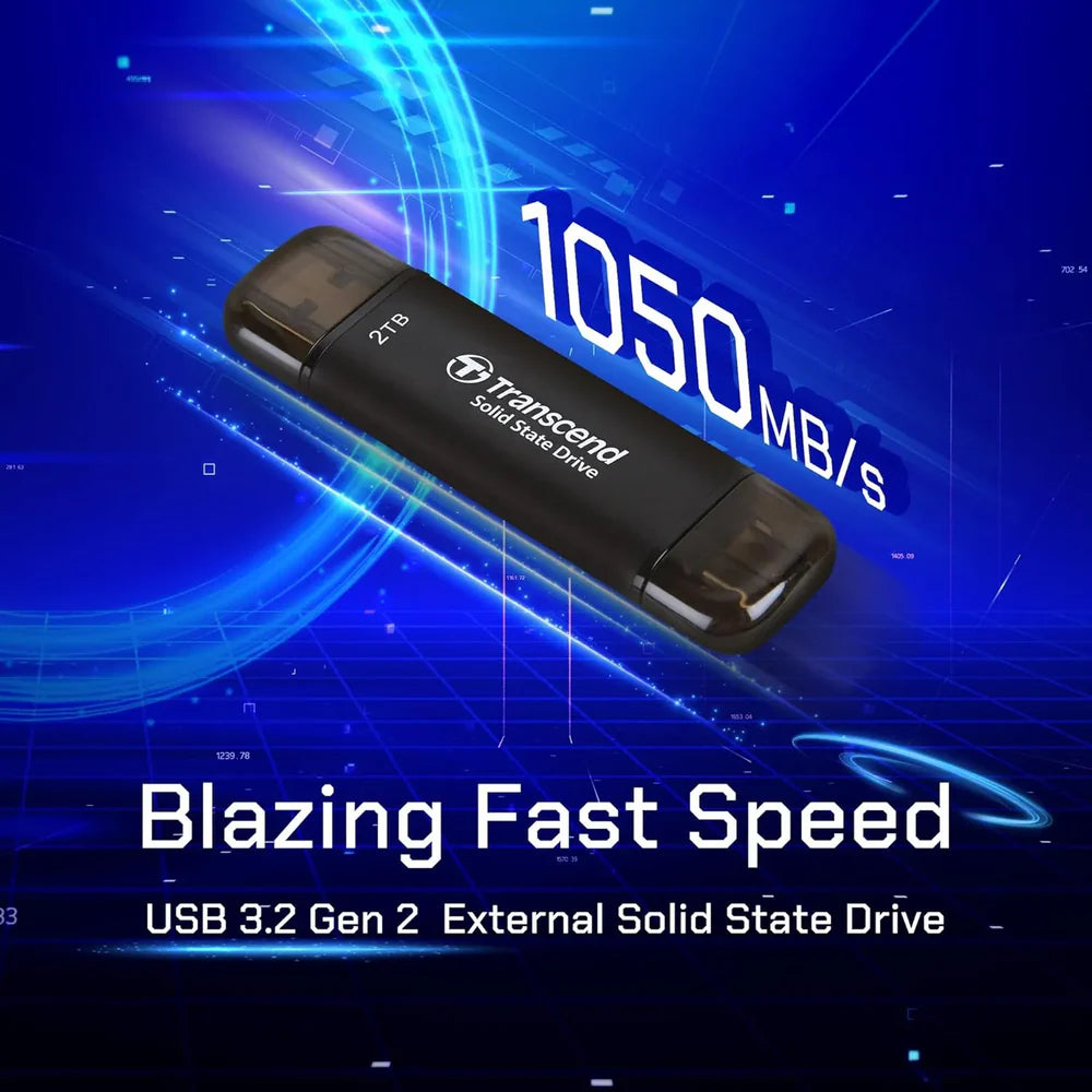 Transcend ESD310C 1050MB/s USB-C & USB-A Portable SSD