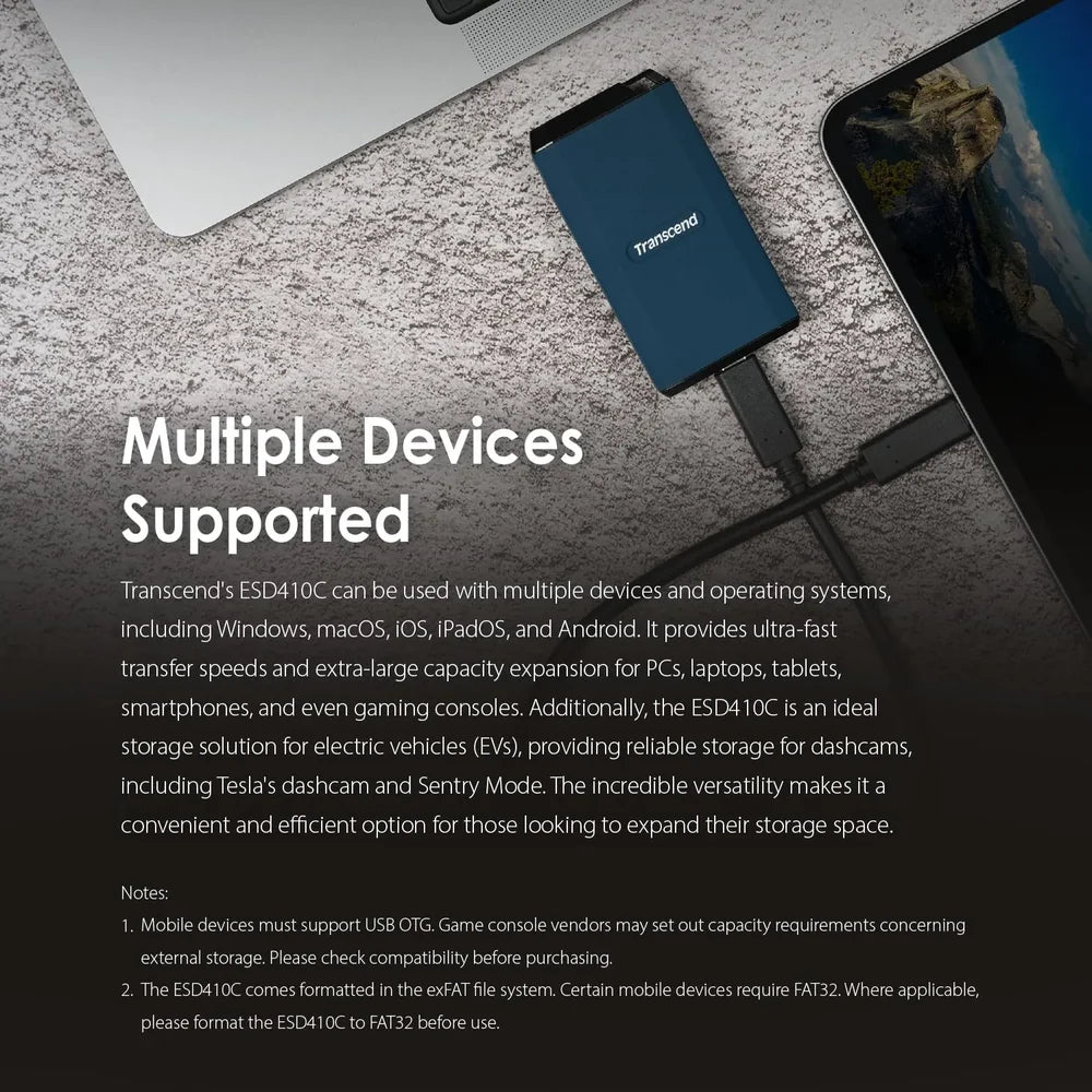 Transcend ESD410C 2000MBs Portable SSD