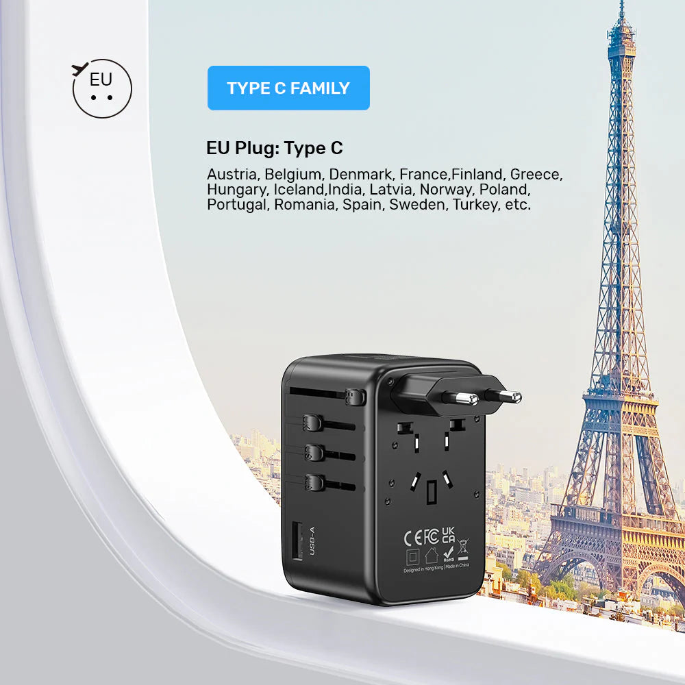 UNITEK GaN 100W Universal Travel Adapter