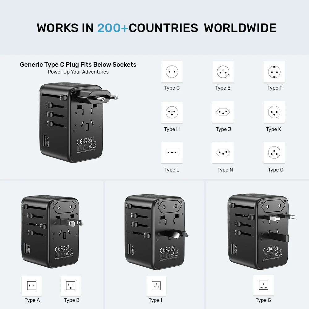 UNITEK GaN 100W Universal Travel Adapter