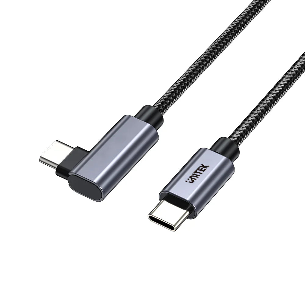 UNITEK C14123BK 100W 90° USB-C to USB-C Charging Cable